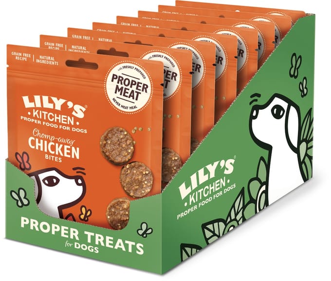 Lily's Kitchen - Hondensnacks - Chomp Away Kip Bites - Kip - 8 x 70 g