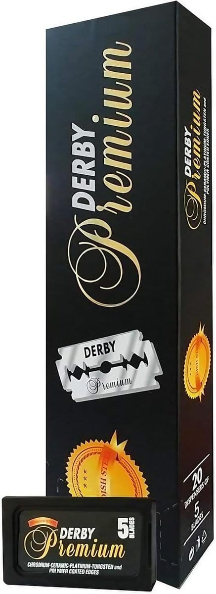 Premium zwarte tweesnijdend scheermesjes - 20 pack