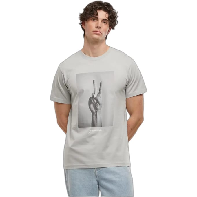 Mister Tee - Peace Sign Heren Tshirt - M - Grijs