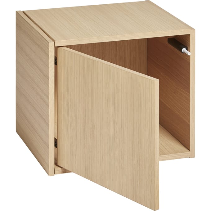Woud Bricks Cube - eiken wit gepigmenteerd - deur links