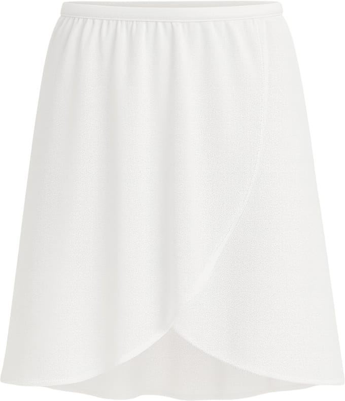 Dancer Dancewear® Balletrokje "Symfonia" | in het WIT | Wikkelrokje voor dames | Maat S/M | maat 34/36