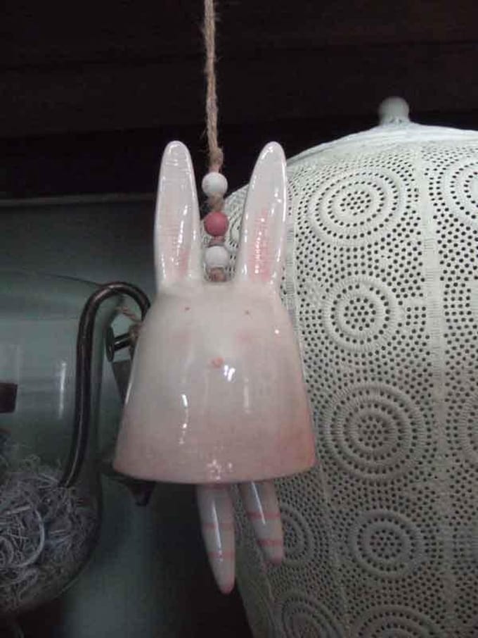 Porceleinen haasje hanger