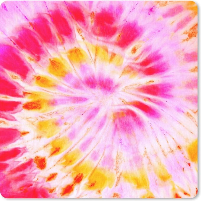 Muismat 20x20 cm - Mousepad Tie dye - Roze - Paars - Muismatten