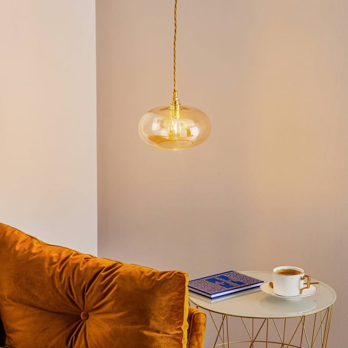 EBB & FLOW Horizon hanglamp goud rook Ø 21cm