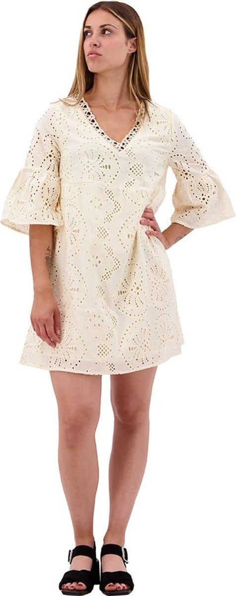 Pepe Jeans Padma Lang Mouw Jurk Beige XS Vrouw