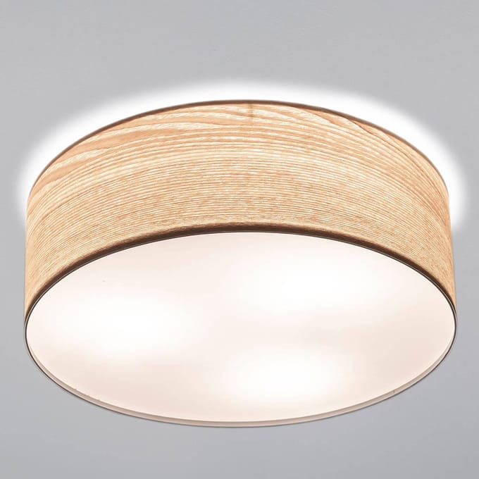 Neordic Plafondlampen Liska E27 230V max. 3x20W dimbaar Hout Hout, Metaal