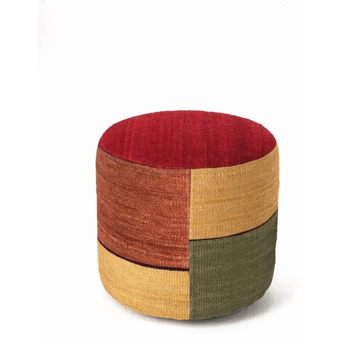 Nanimarquina - Kilim Pouf Kruk - Kilim4 - meerkleurig