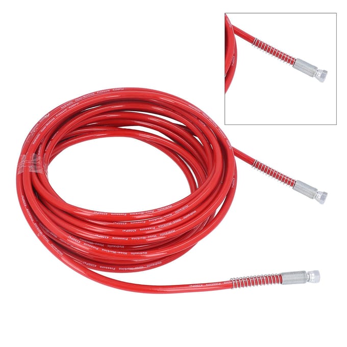 Airless Verfspuit Slang Hoge Druk Universeel Flexibel Vezelbuis 49.21ft Lengte 14in Rood red