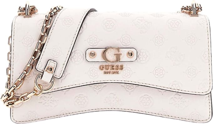 GUESS Schoudertas Gerty Convertible Xbody Flap Bag Cream White Crème