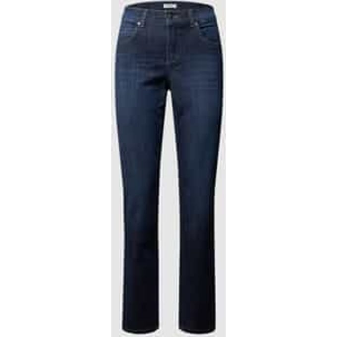 regular fit jeans met labelpatch model 'CICI 34' model CICI