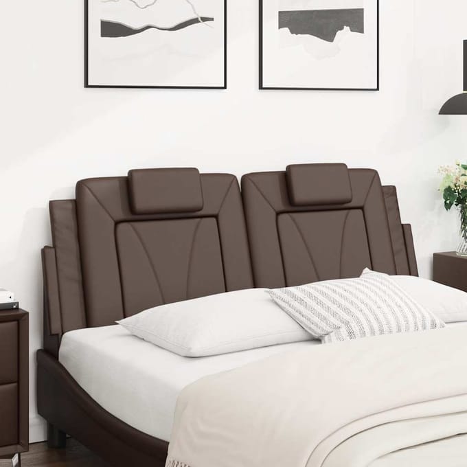 vidaXL - Hoofdbordkussen - "Viana" - 120 - cm - kunstleer - bruin