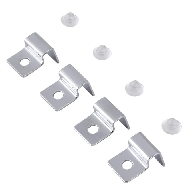 4 STUKS/Set Roestvrij Staal Aquarium Vissenkom Glas Deksel Clip Steun Houder(6 mm) gray