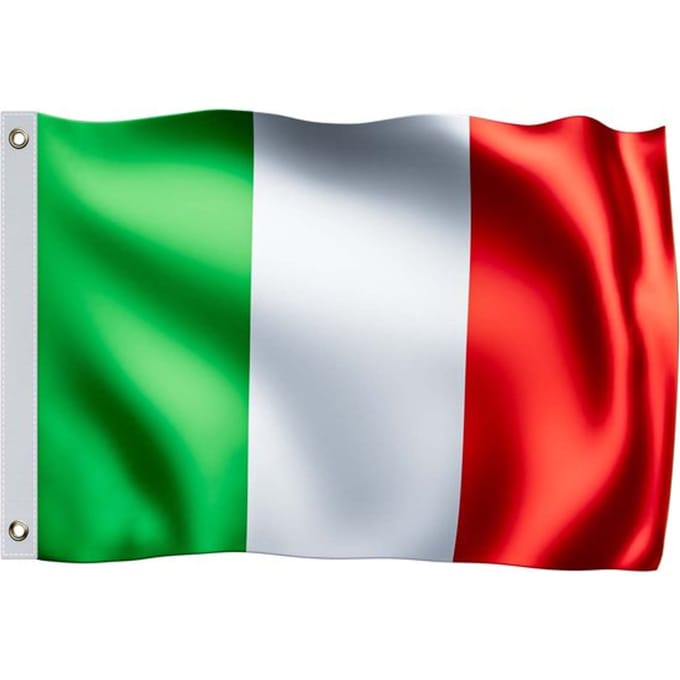 Monzana Vlag Italie - Metalen Ringen - 150x90cm - Polyester