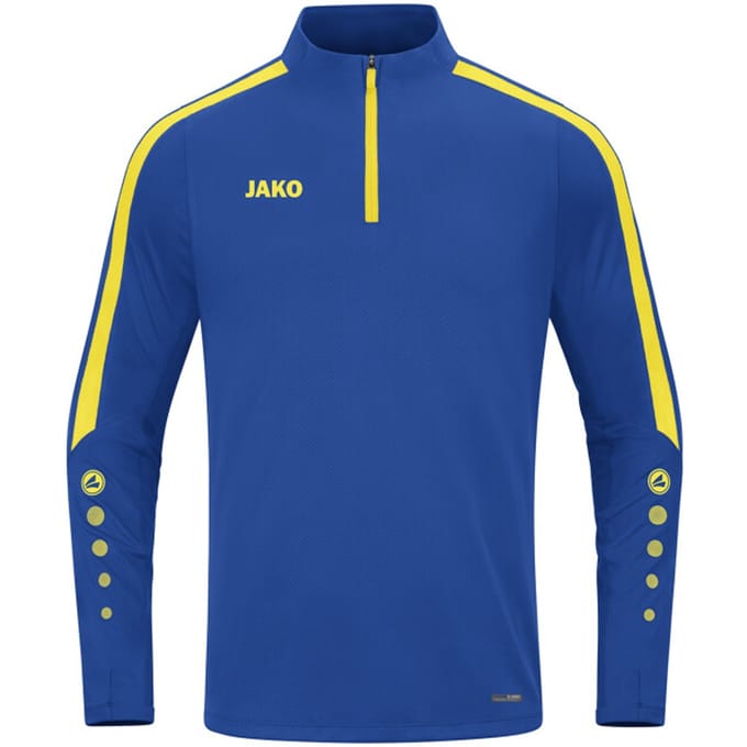 Jako Power Ziptop Heren - Royal / Citroen | Maat: L