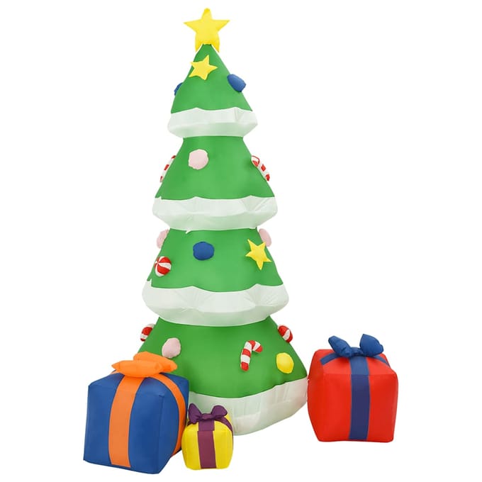 vidaXL - Kerstdecoratie - opblaasbaar - kerstboom - LED - binnen/buiten - 240 - cm