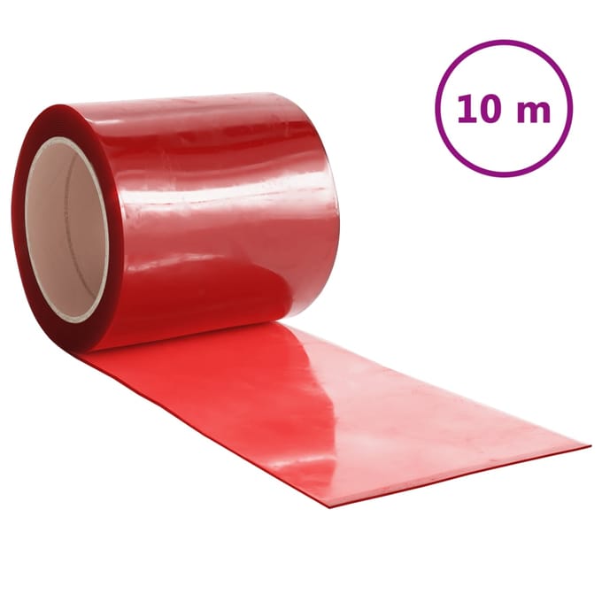 vidaXL - Deurgordijn - 200x1,6 - mm - 10 - m - PVC - rood