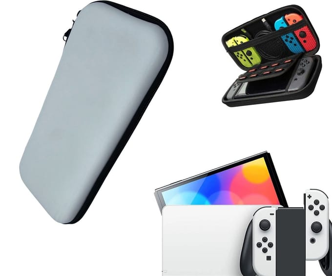 Gadgetpoint - Console Beschermhoes voor Nintendo Switch - Hardcase Opberghoes - Performance Gaming Case - Console Accessoires - Wit