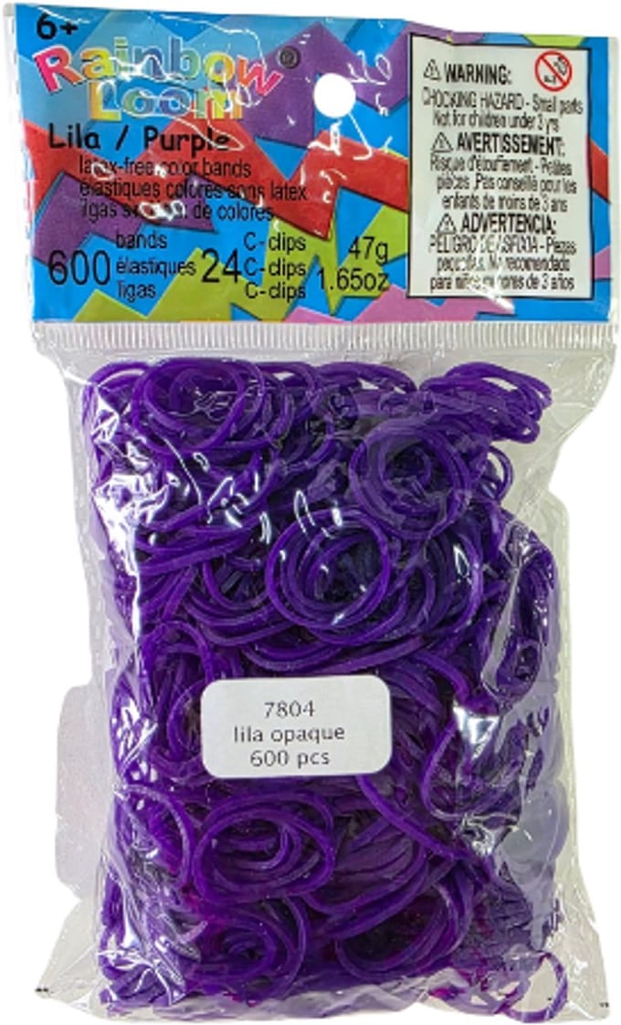 Rainbow Loom lila opaque 600 stuks