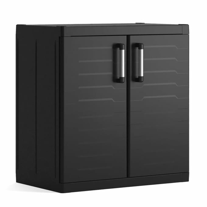 Keter Detroit XL lage Kast - 2 planken - 89x54x93cm - Zwart
