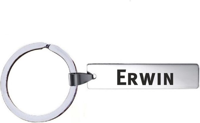 Sleutelhanger Met Naam - Erwin - RVS