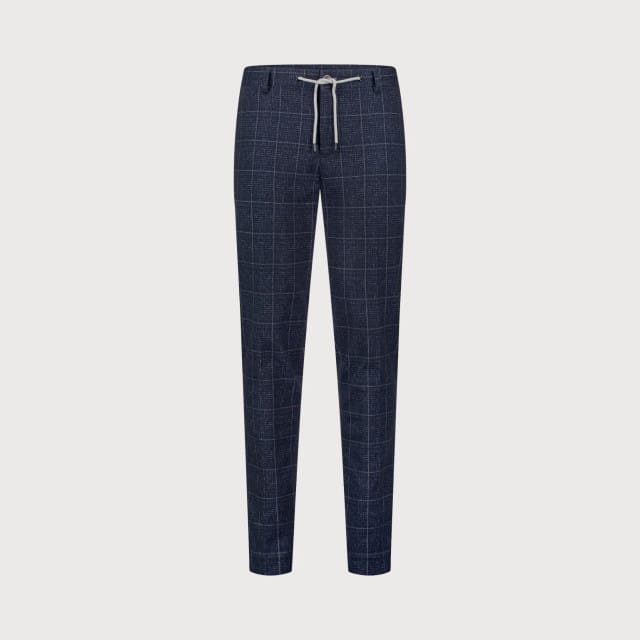 Blue Industry Jersey chino ruitmotief |
