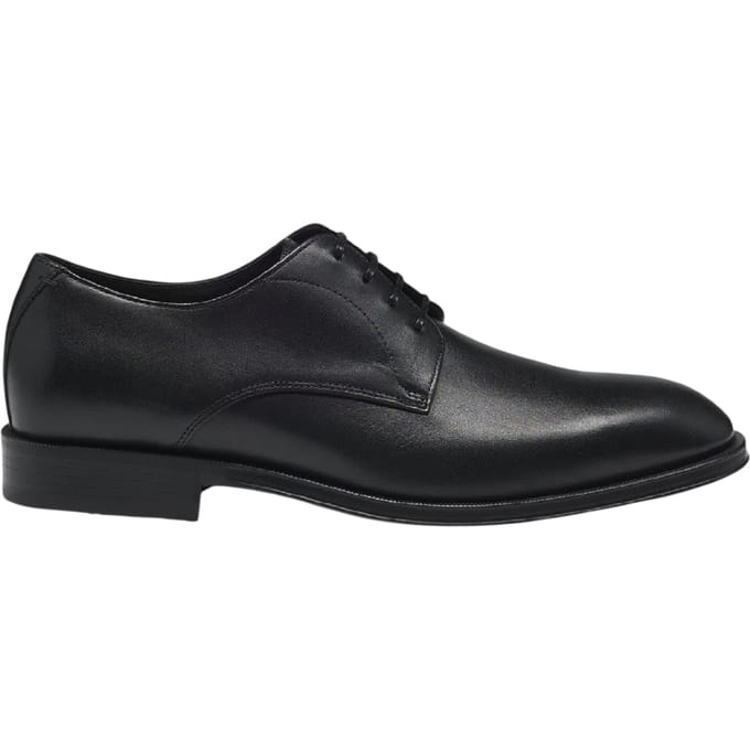 Boss Herenformele schoenen van leer met lage blokhak (Donkerbruin)