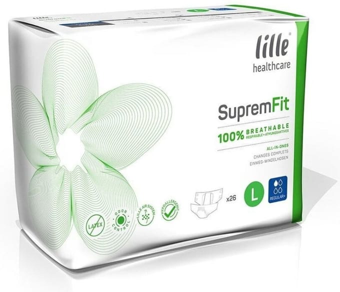Lille Suprem Fit Regular Plus Large - 8 paquets de 26 protections