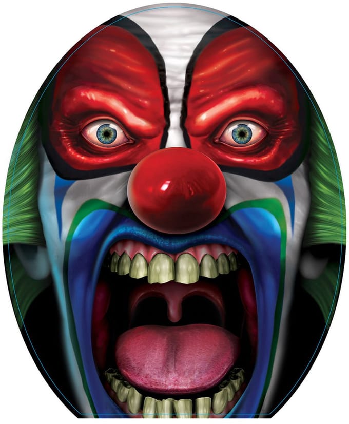 360 DEGREES - Toilettendecoratie Enge Clown 30 x 43 cm Halloween