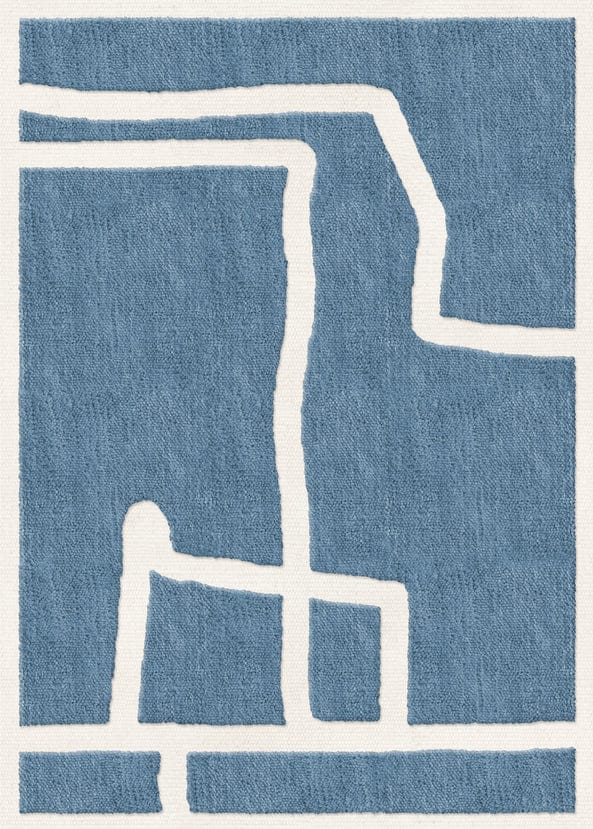Layered Gotland Klint Cornflower Blue - 180 x 270 cm