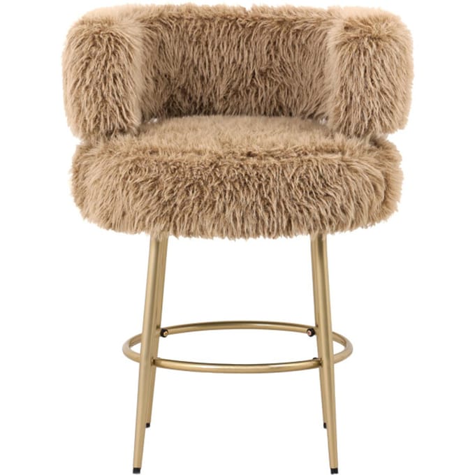 PTMD - Barkruk Hair - Bruin - 67x64x94cm