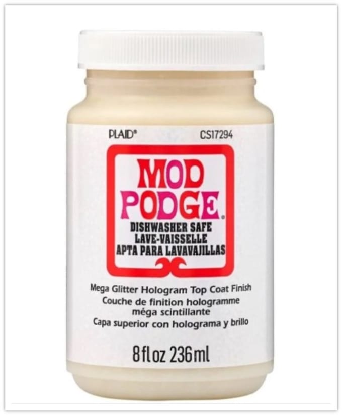 Mod Podge Mega Glitter - Decoupage lijm, sealer en vernis in één - Hologram - 236ml