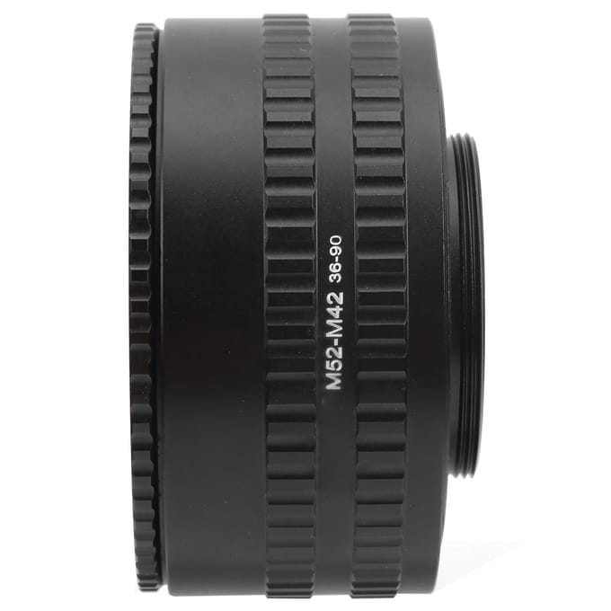 EWYI M52‑M42 36‑90mm Verstelbare Focuserende Helicoid Buis Adapter Vergroot Macro Lens Ring black