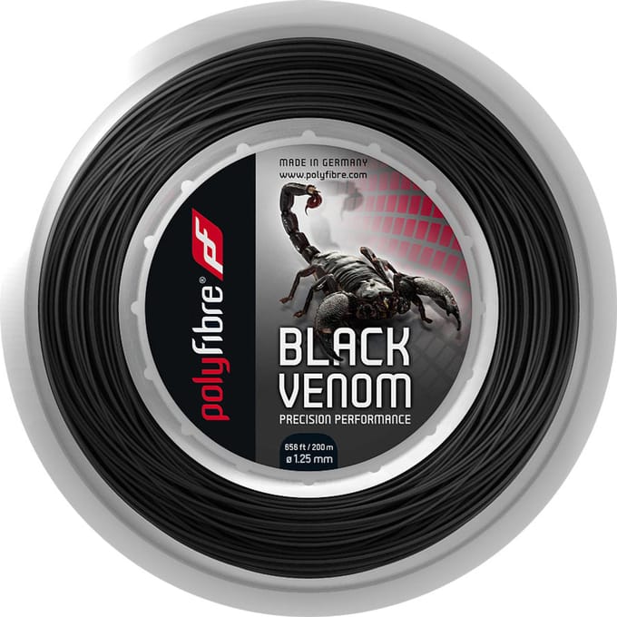 Polyfibre Black Venom 200 m. tennissnaar 1.20 mm.