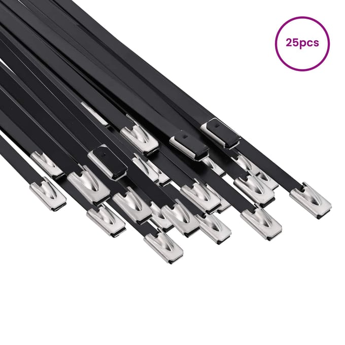 vidaXL - Kabelband - 25 - st - 4,6 - x - 450 - mm - Zwart