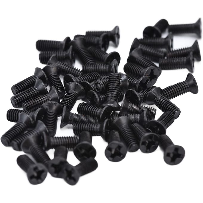 50 stuks verzonken kruiskopschroeven DIN 965 zwart gegalvaniseerd machine schroef assortimentset M3x 6