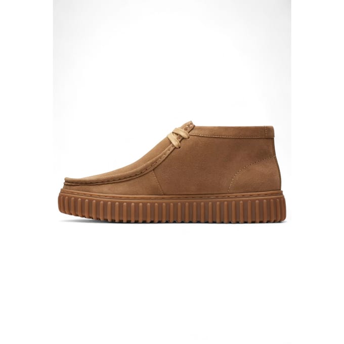 CLARKS Torhill Hi Heren Veterschoenen - Suede - Bruin