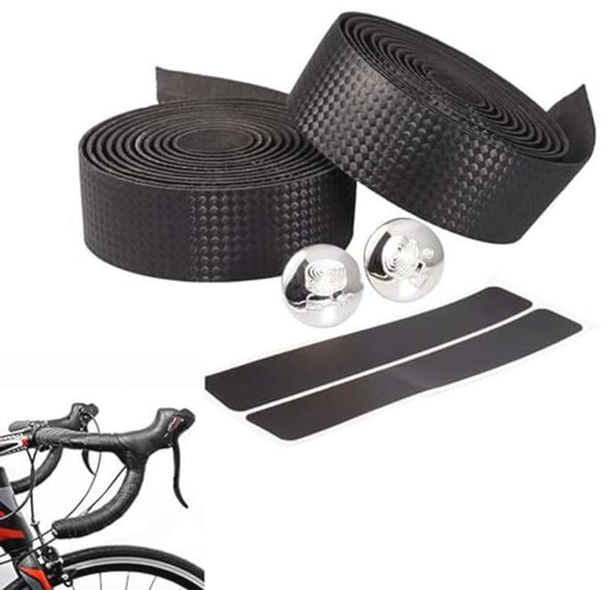 Antislip Fietsstuurtape - Schokabsorberende Stuurbanden in Zwart