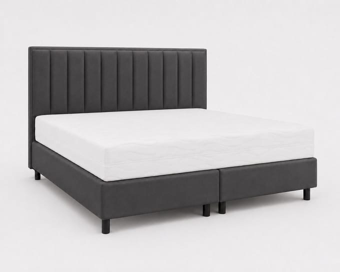 Opberg Boxspring Lunara - 140x200 Compleet - Antraciet - Luxe Living Home