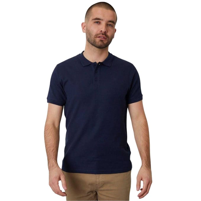 Threadbare Heren Malbork Poloshirt met Korte Mouwen (Marineblauw)