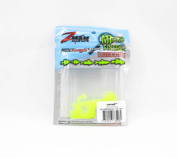 Zman Soft Lure LarvaZ 1,75 Inch 8/Pack Hot Chart (4069) white