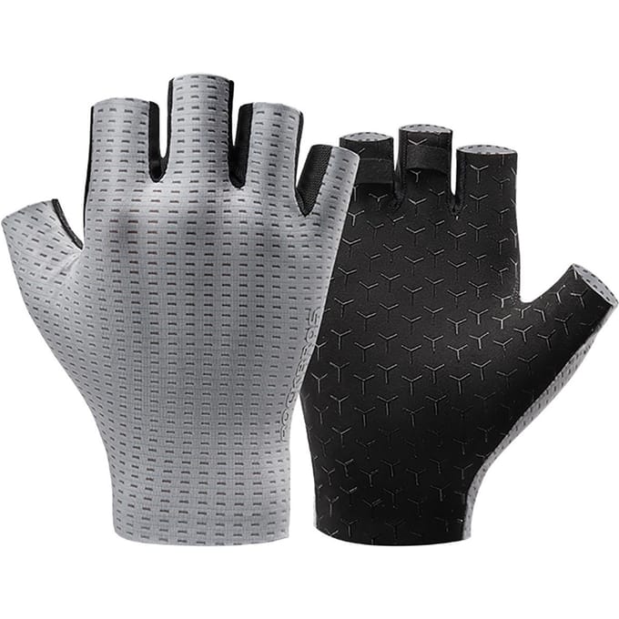 Rockbros Breathable Short Finger Cycling Gloves Size: S - Gray