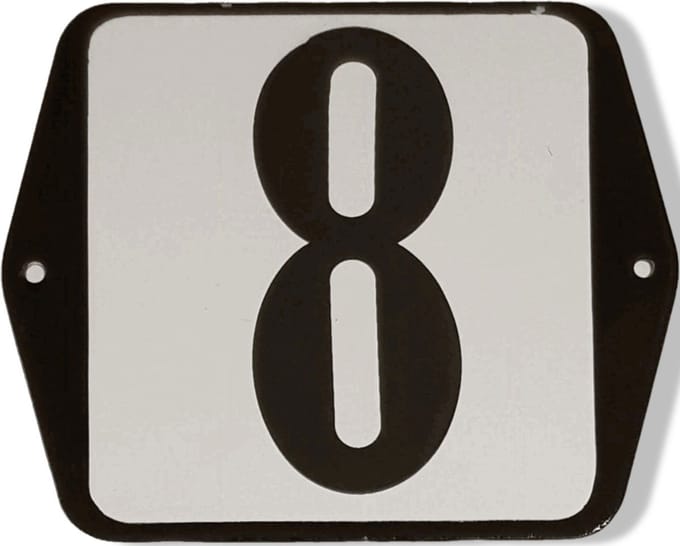 Huisnummer standaard nummer 8