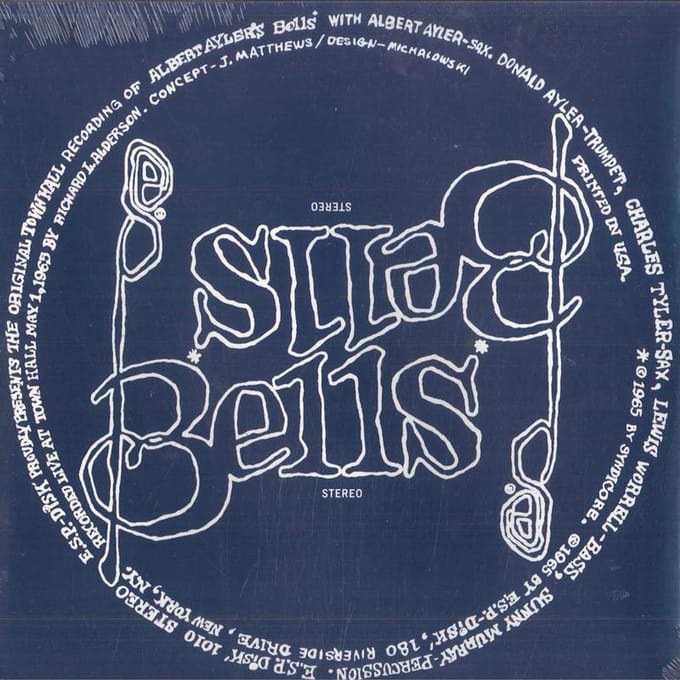 LP Plaat ALBERT AYLER - Bells  ESP1010 ESP-Disk' 2017 VS Jazz gray