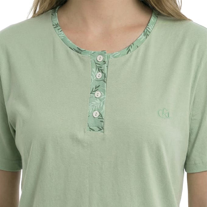 Dames Zomer Korte Mouwen Katoenen Pyjama's KL40000