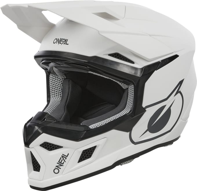 O'NEAL 3SRS Solid Mat Witte Crosshelm - Helm