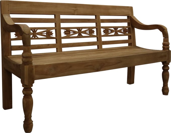 Stationsbank 3-zits | 150cm | Teakhout
