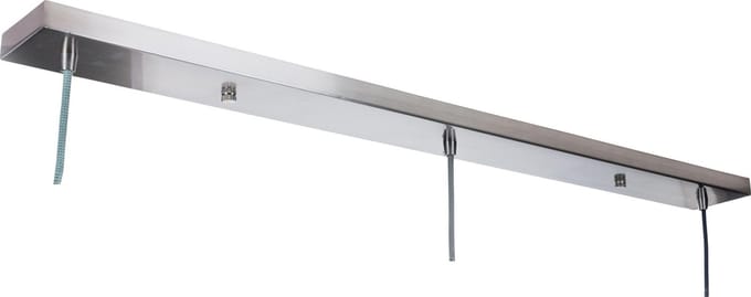 ETH plafondbalk 3 snoeren - 90 cm - metaal - grijs
