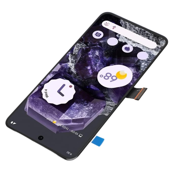 Remplacement d'écran 6,2 pouces pour Pixel 8 5G GKWS6 G9BQD Prise en charge Empreinte digitale 3D Touch Écran LCD Assemblage numériseur avec black