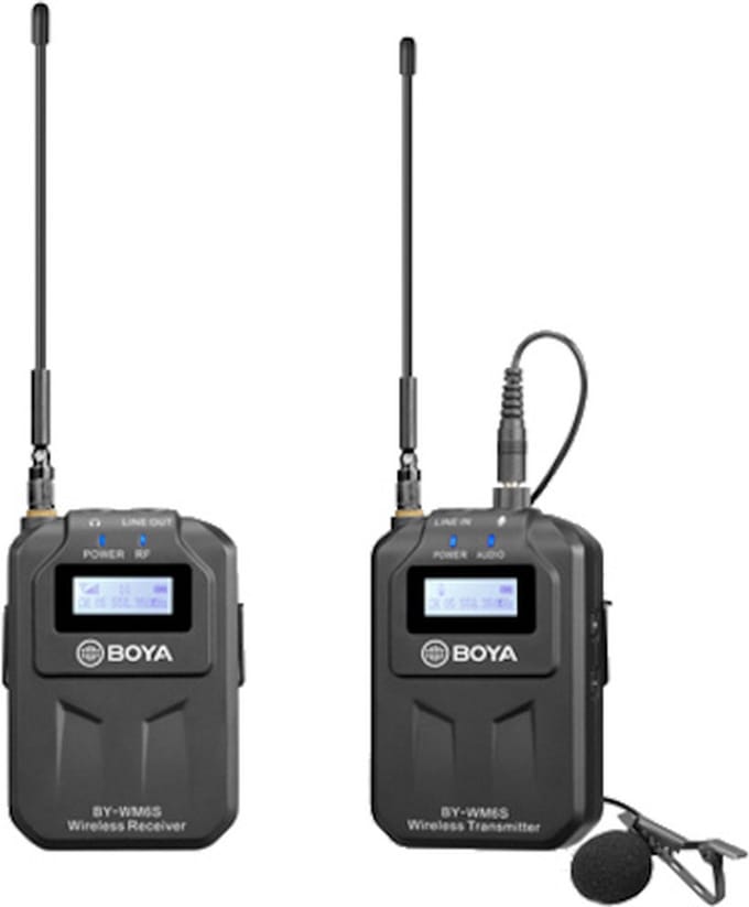 Boya BY-WM6S UHF Duo Lavalier Draadloze Microfoon