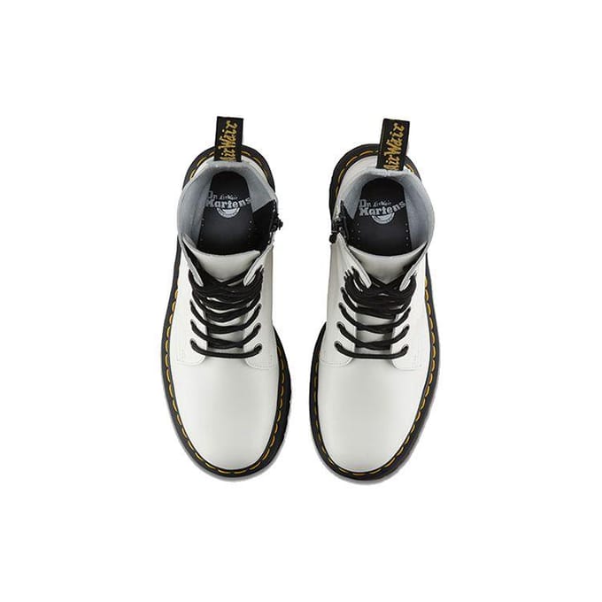 Dr. Martens Jadon Glad Leer Platform Boot Wit Unisex Sneakers 15265100 37 white